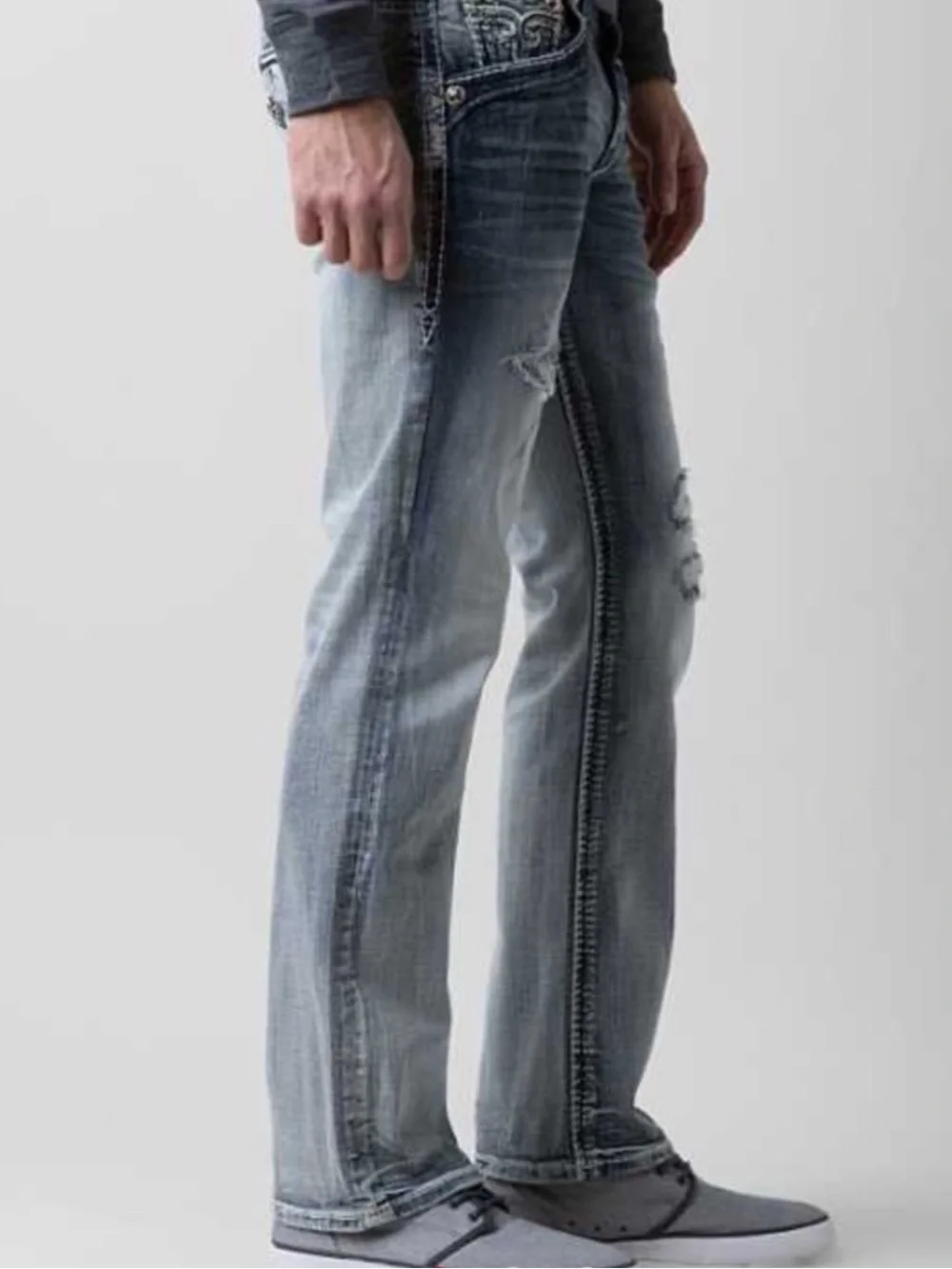Rock Revival Pruitt Men's Slim Straight Jeans Size 36
